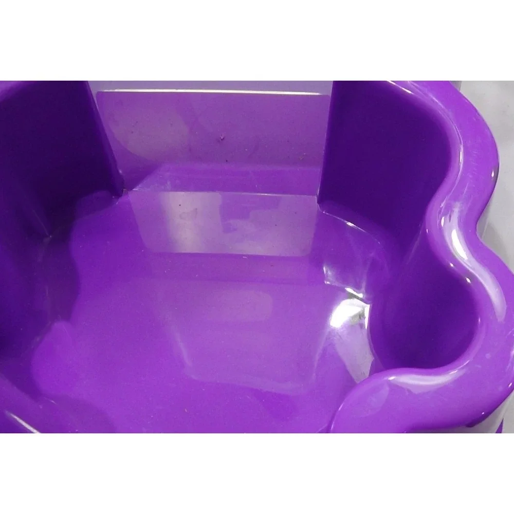Feeder & Water Dispenser Automatic Dog Cat Gravity Beautiful Purple Set #227
